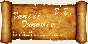 Daniel Dunović vizit kartica